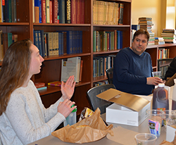 Student Sarah Frost and Professor Matt Foulkes