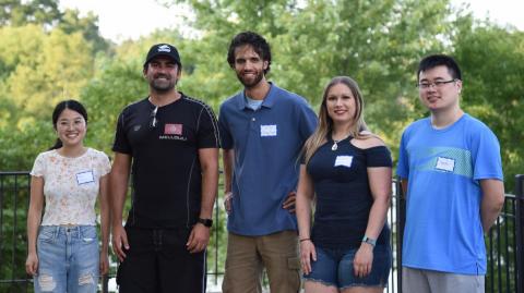 PhD award winners with Dr. Kaplan