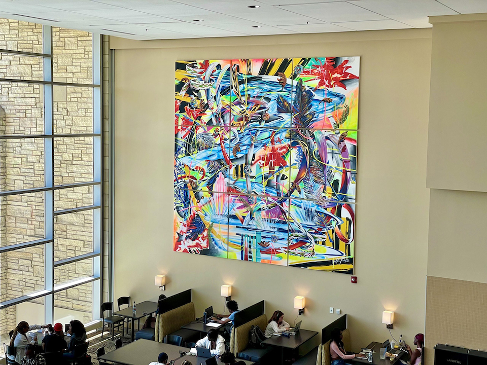 Image of Art: Indigenous mural  Artist: Yatika Starr Fields