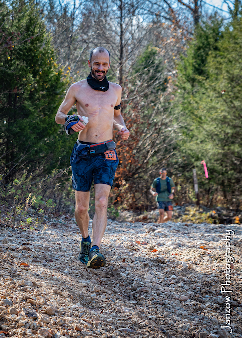 Andy Emerson during the first 40 miles of the race. Photo by Janzow Photography.