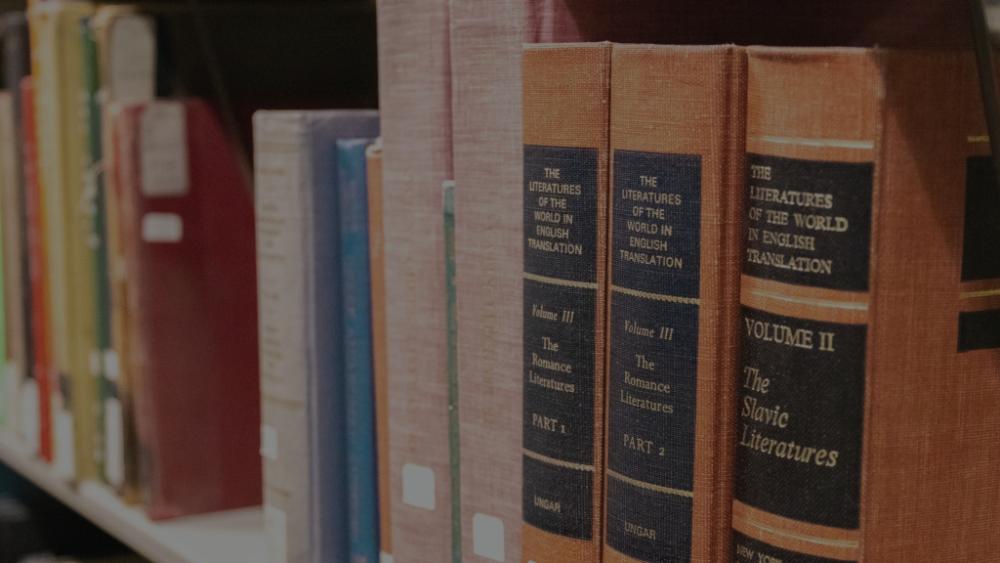 Photo of books on bookshelf