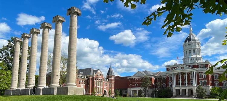 Jesse Hall and columns