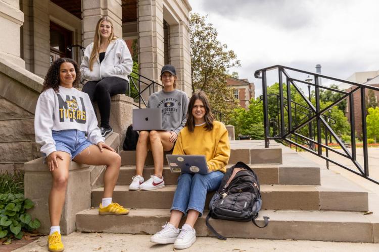 students posing 