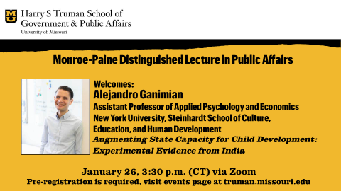 Monroe-Paine Distinguished Lecture in Public Affairs graphic